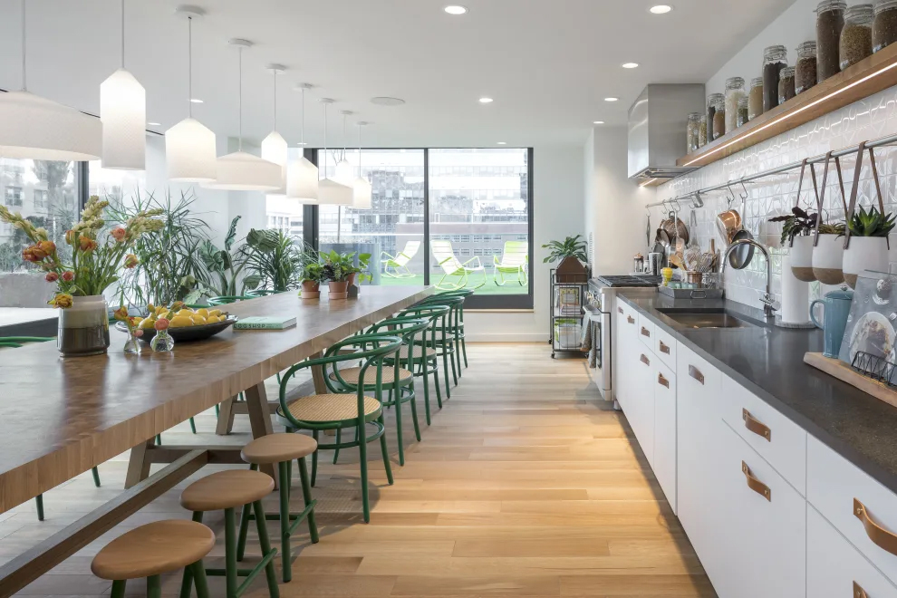 Shared Kitchen at Urby, Jersey City